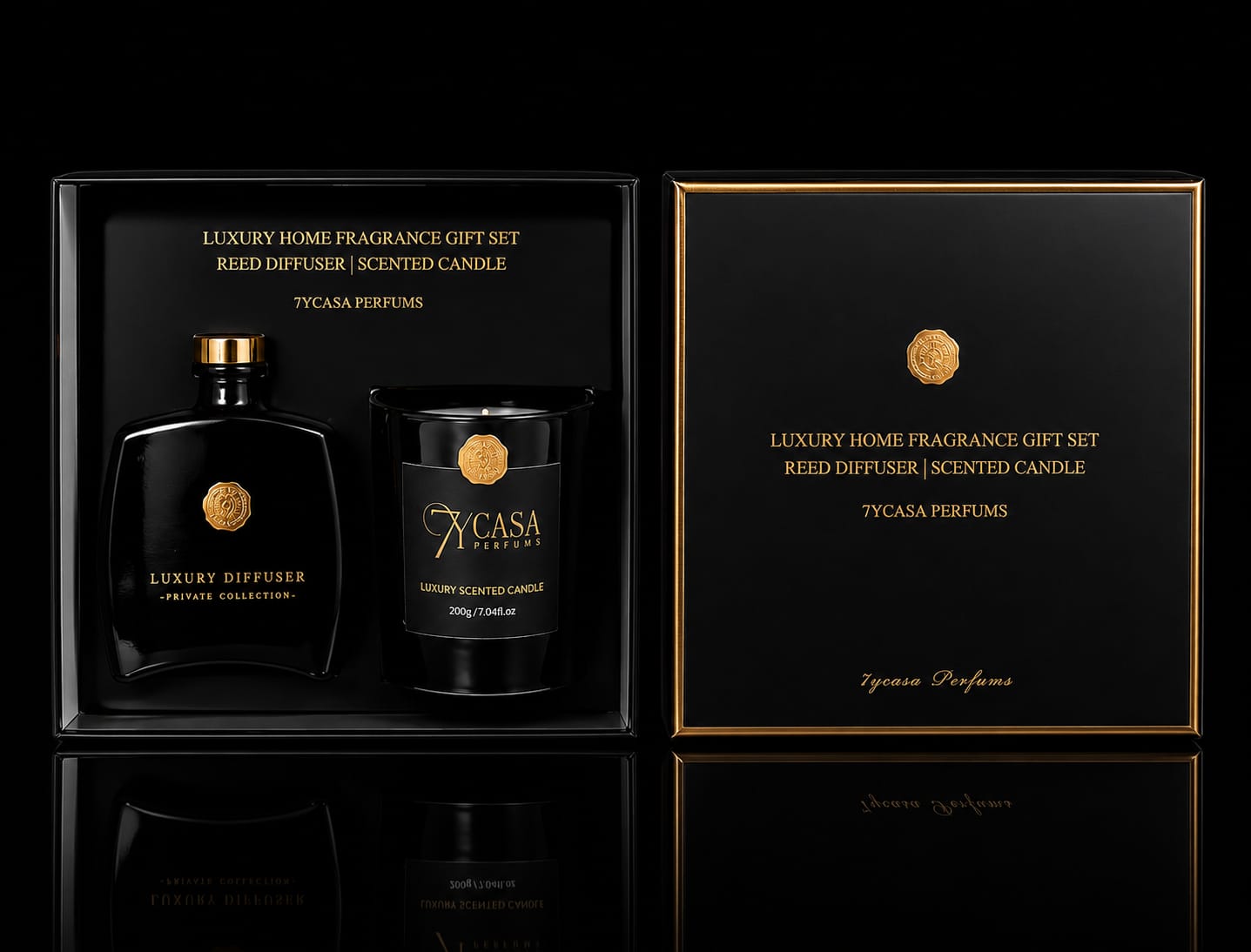 Zestaw Prezentowy LUXURY PERFUMS Dyfuzor zapachowy +Świeca zapachowa