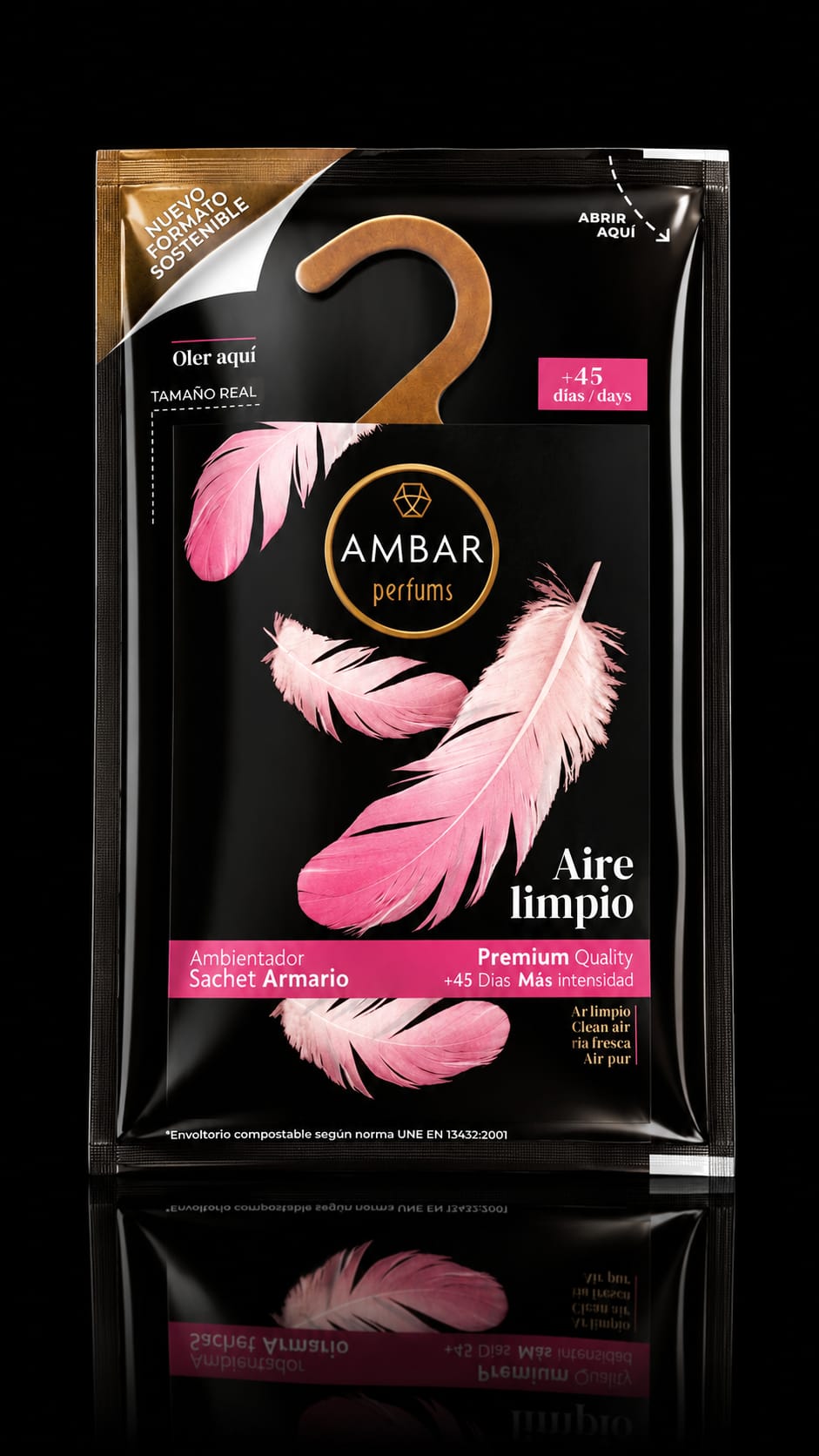 AMBAR Perfums Aire Limpio – Zapach do Szafy i Garderoby 0% Alkoholu | Ponad 45 dni świeżości