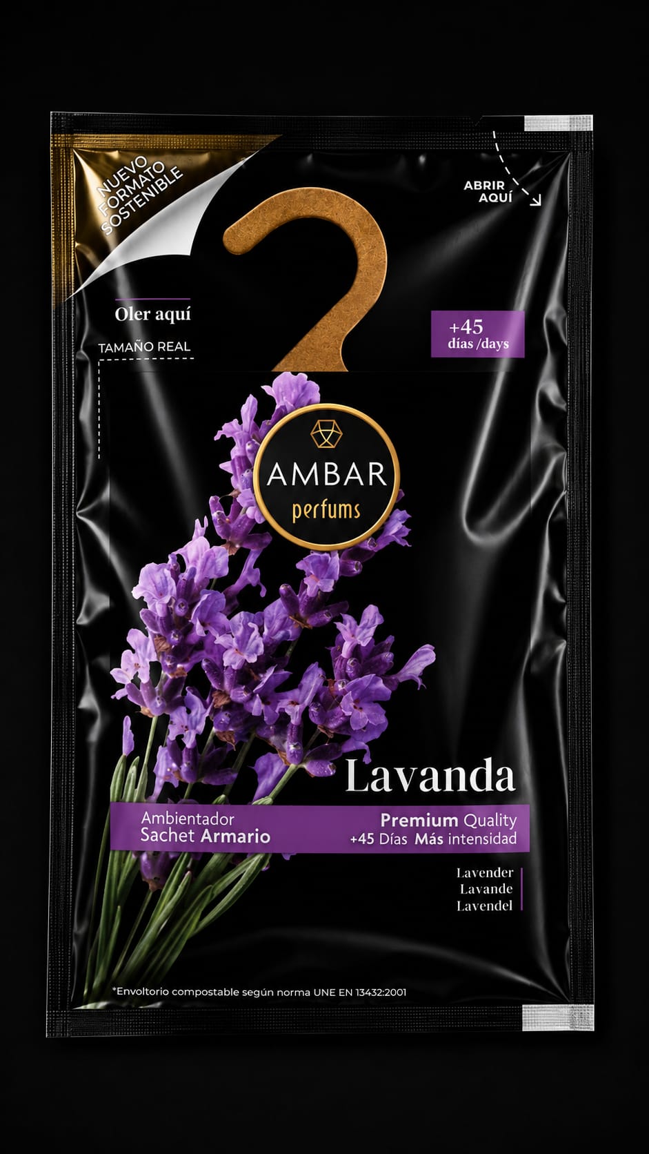 AMBAR Perfums Lavanda – Zapach do Szafy i Garderoby 0% Alkoholu | Ponad 45 dni świeżości