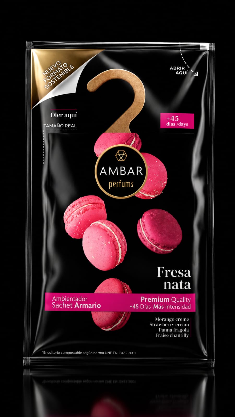 AMBAR Perfums Fresa Nata – Zapach do Szafy i Garderoby 0% Alkoholu | Ponad 45 dni świeżości